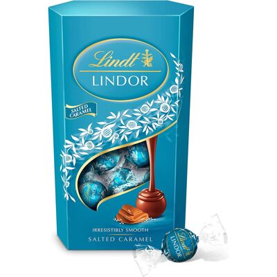 Lindt Lindor Salted Caramel Milk Chocolate Truffles Box Extra Large - Approx 48 Lindt Lindor Salted Caramel Milk Chocolate Truffles Box Extra Large - Approx 48