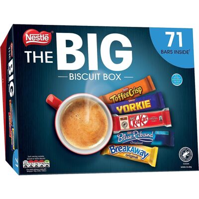 Nestle The Big Biscuit Box, 71 x Chocolate Bars Kit Kat,Yorkie,Toffee Crisp,Brea Nestle The Big Biscuit Box, 71 x Chocolate Bars Kit Kat,Yorkie,Toffee Crisp,Brea