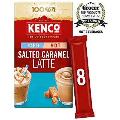 Kenco - Iced Hot Salted Caramel Latte - Salted Caramel - Sachets - Coffee Kenco - Iced Hot Salted Caramel Latte - Salted Caramel - Sachets - Coffee