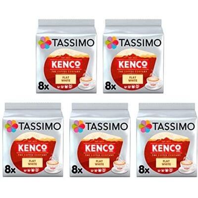 Kenco - Flat White Pods - 40 Cups - Pack of 5 - Coffee Pods Kenco - Flat White Pods - 40 Cups - Pack of 5 - Coffee Pods