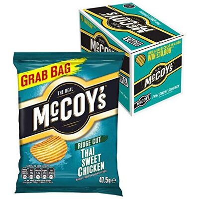 McCoys McCoy's Ridge Cut Crisps, Multipack Box of Flavoured Potato Crisp Snacks, 36 x 4 McCoys McCoy's Ridge Cut Crisps, Multipack Box of Flavoured Potato Crisp Snacks, 36 x 4