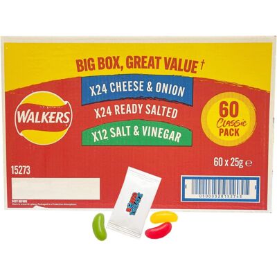 Walkers - 60 Box - Cheese Onion - Ready Salted - snacks Walkers - 60 Box - Cheese Onion - Ready Salted - snacks