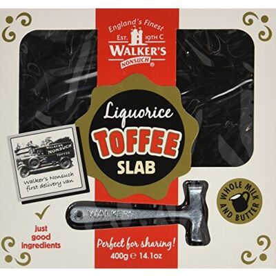 Walkers NONSUCH Original Liquorice Toffee Slab - 400gram Walkers NONSUCH Original Liquorice Toffee Slab - 400gram
