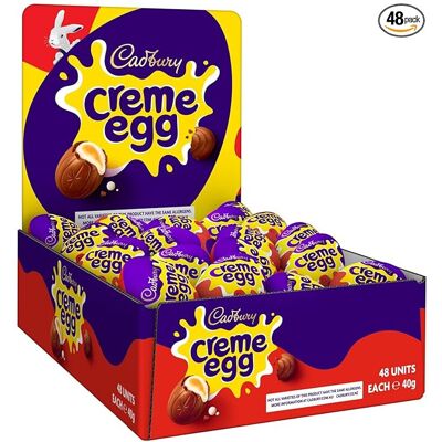 Cadbury Easter Milk Chocolate Filled With Creamy Filling Creme Egg (Pack of 48) Cadbury Easter Milk Chocolate Filled With Creamy Filling Creme Egg (Pack of 48)