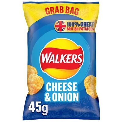 Walkers Cheese & Onion Crisps 45g (Case of 32) Walkers Cheese & Onion Crisps 45g (Case of 32)