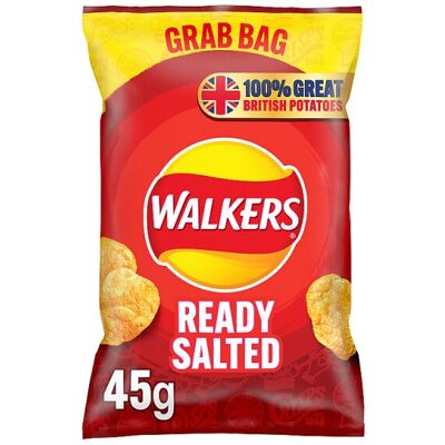 Walkers Ready Salted Crisps 45g (Case of 32) Walkers Ready Salted Crisps 45g (Case of 32)
