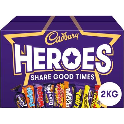 Cadbury Heroes Chocolate Bulk sharing Box, 2 kg (Pack of 1) Cadbury Heroes Chocolate Bulk sharing Box, 2 kg (Pack of 1)