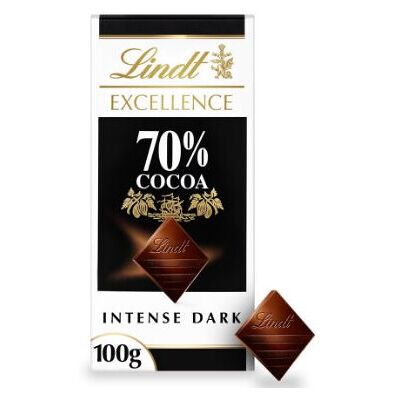 (Pack of 5)Lindt Excellence Dark 70% Cocoa Chocolate Bar 100G (Pack of 5)Lindt Excellence Dark 70% Cocoa Chocolate Bar 100G