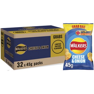 Walkers Cheese & Onion 45 g (Case of 32) Walkers Cheese & Onion 45 g (Case of 32)