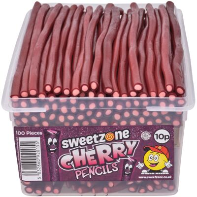 Sweetzone - Cherry Pencils - 1.1kg - VEGAN - Sweets Sweetzone - Cherry Pencils - 1.1kg - VEGAN - Sweets