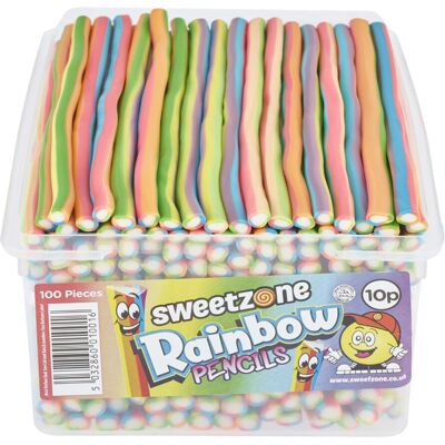 Sweetzone - Rainbow Pencils 1.1KG TUB Sweetzone - Rainbow Pencils 1.1KG TUB