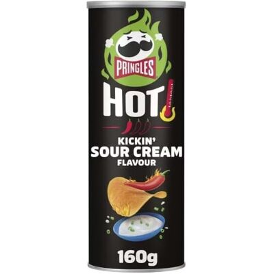 KidzBuzz (Pack Of 6) Pringles Hot Kickin' Sour Cream Flavour 160g KidzBuzz (Pack Of 6) Pringles Hot Kickin' Sour Cream Flavour 160g