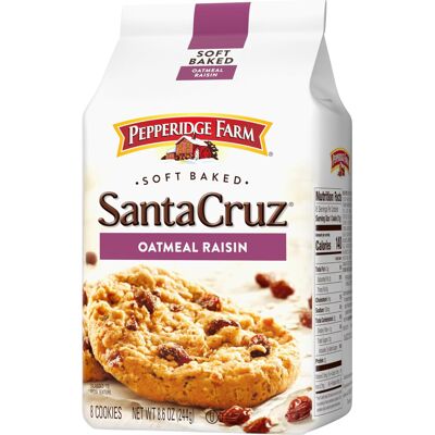 Pepperidge Farm Soft Baked Santa Cruz Oatmeal Raisin Cookies - 8.6 oz, Chewy & F Pepperidge Farm Soft Baked Santa Cruz Oatmeal Raisin Cookies - 8.6 oz, Chewy & F
