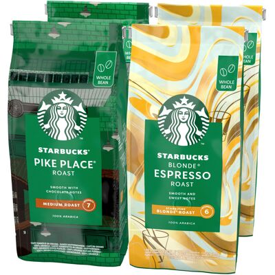 Starbucks Pike Place Roast - Whole Bean Coffee 450g Pack of 4 Starbucks Pike Place Roast - Whole Bean Coffee 450g Pack of 4