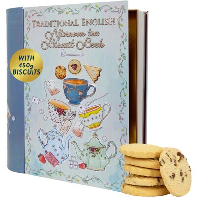 The Silver Crane co. Afternoon Tea Book Biscuit Tin Gift - Scottish Shortbread Biscuits Gift Tin, Ass The Silver Crane co. Afternoon Tea Book Biscuit Tin Gift - Scottish Shortbread Biscuits Gift Tin, Ass