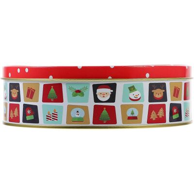 Kricely (Picture 1, One size) Christmas Tinplate Cookie Tin Candy Biscuits Treat Box Sma Kricely (Picture 1, One size) Christmas Tinplate Cookie Tin Candy Biscuits Treat Box Sma