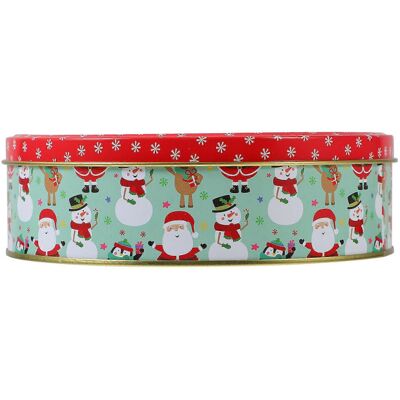 Kricely (Picture 2, One size) Christmas Tinplate Cookie Tin Candy Biscuits Treat Box Sma Kricely (Picture 2, One size) Christmas Tinplate Cookie Tin Candy Biscuits Treat Box Sma