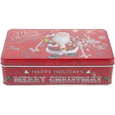 Kricely (As show, One size) Christmas Tin Box Candy Packing Box Chocolate Biscuits Treat Kricely (As show, One size) Christmas Tin Box Candy Packing Box Chocolate Biscuits Treat