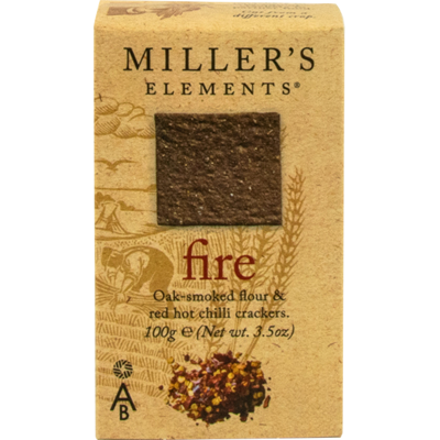 Border Artisan Biscuits Miller's Elements Fire Crackers 100G Border Artisan Biscuits Miller's Elements Fire Crackers 100G