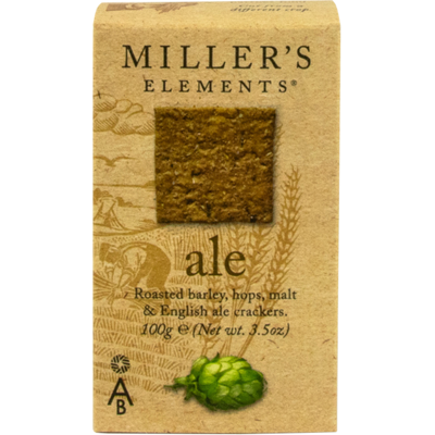 Border Artisan Biscuits Miller's Elements Ale Crackers 100G Border Artisan Biscuits Miller's Elements Ale Crackers 100G
