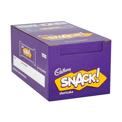 Cadbury Snack Shortcake Chocolate Biscuit 43g Pack of 36 Cadbury Snack Shortcake Chocolate Biscuit 43g Pack of 36
