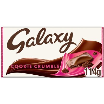 Galaxy Cookie Crumble Large Block 114g - (PACK OF 4) Galaxy Cookie Crumble Large Block 114g - (PACK OF 4)
