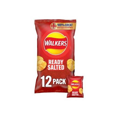 Walkers Ready Salted Crisps 25g x 12 per pack Walkers Ready Salted Crisps 25g x 12 per pack