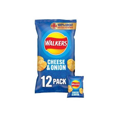 Walkers Cheese & Onion Crisps 25g x 12 per pack - (PACK OF 4) Walkers Cheese & Onion Crisps 25g x 12 per pack - (PACK OF 4)