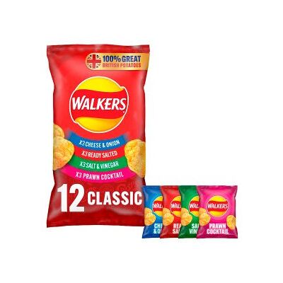 Walkers Crisps - Classic Variety (12x25g) - Pack of 6 Walkers Crisps - Classic Variety (12x25g) - Pack of 6