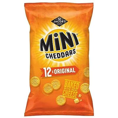 Jacobs Jacob's Mini Cheddars Original Multipack - Baked with Real Cheese, 12 Packs x 23 Jacobs Jacob's Mini Cheddars Original Multipack - Baked with Real Cheese, 12 Packs x 23