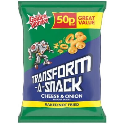 KidzBuzz Golden Wonder Transform-A-Snack Cheese & Onion Snacks 27g (Pack Of 12) KidzBuzz Golden Wonder Transform-A-Snack Cheese & Onion Snacks 27g (Pack Of 12)
