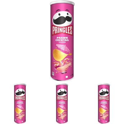 Pringles Prawn Cocktail Flavour Crisps 185g (Packaging may vary) (Pack of 4) Pringles Prawn Cocktail Flavour Crisps 185g (Packaging may vary) (Pack of 4)