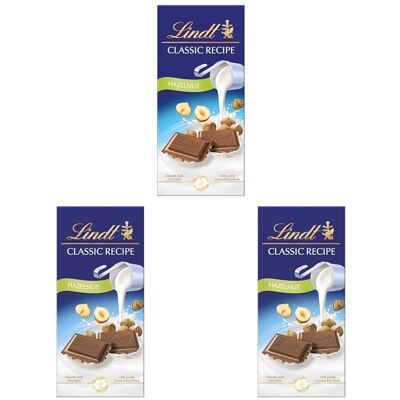 Lindt Classic Recipe Hazelnut 100g (Pack of 3) Lindt Classic Recipe Hazelnut 100g (Pack of 3)