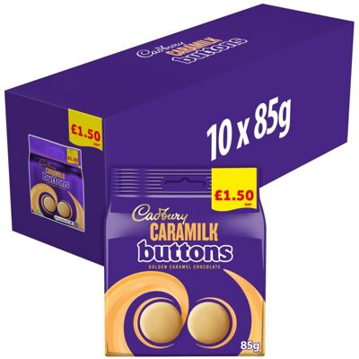 Cadbury Caramilk Golden Caramel Buttons Chocolate Bag 85g (Pack of 10) Cadbury Caramilk Golden Caramel Buttons Chocolate Bag 85g (Pack of 10)