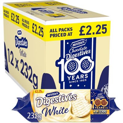 McVities McVitie's White Digestive Biscuits 232g (PAck of 12) McVities McVitie's White Digestive Biscuits 232g (PAck of 12)