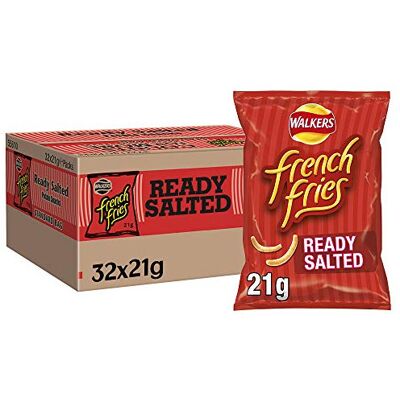 Walkers French Fries Ready Salted Snacks Crisps 21g (Case of 32) Walkers French Fries Ready Salted Snacks Crisps 21g (Case of 32)