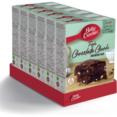 Betty Crocker Triple Chocolate Brownie Cake Mix 415g (Pack of 6) Betty Crocker Triple Chocolate Brownie Cake Mix 415g (Pack of 6)