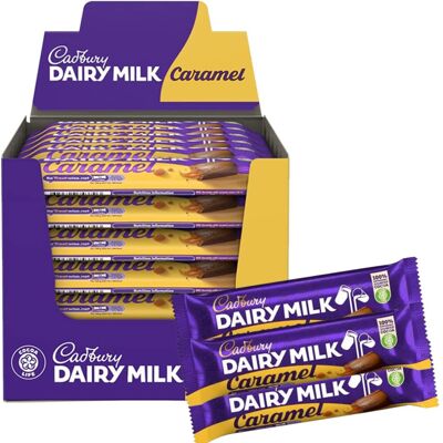 Cadbury Dairy Milk Caramel Chocolate Bar - 48 x 45g Full Box Cadbury Dairy Milk Caramel Chocolate Bar - 48 x 45g Full Box