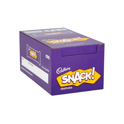 Cadbury Snack Shortcake - Milk Chocolate - Pack of 36 - Snack Bar Cadbury Snack Shortcake - Milk Chocolate - Pack of 36 - Snack Bar