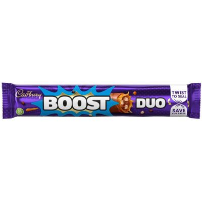 Cadbury Boost Duo Chocolate Bar, Milk Chocolate with Caramel & Biscuit Filling, Cadbury Boost Duo Chocolate Bar, Milk Chocolate with Caramel & Biscuit Filling,