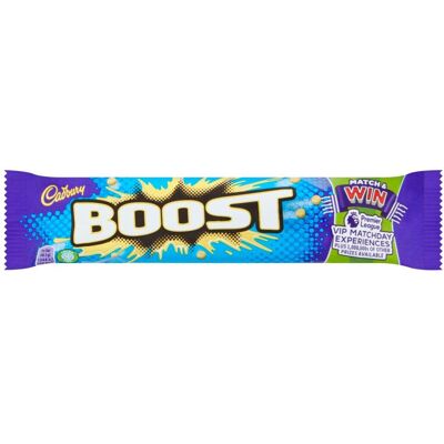 Cadbury Boost Chocolate Bar, Pack of 48 x 48.5 g Cadbury Boost Chocolate Bar, Pack of 48 x 48.5 g