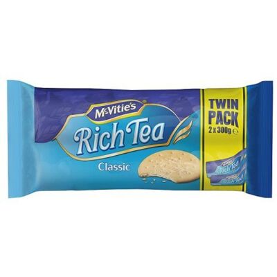 McVities McVitie's Twin Pack Classic Rich Tea Biscuits, 600g McVities McVitie's Twin Pack Classic Rich Tea Biscuits, 600g