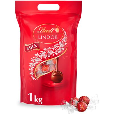 Lindt Lindor Milk Chocolate Truffles Bag - Approx 80 balls, 1kg - Chocolate Truf Lindt Lindor Milk Chocolate Truffles Bag - Approx 80 balls, 1kg - Chocolate Truf