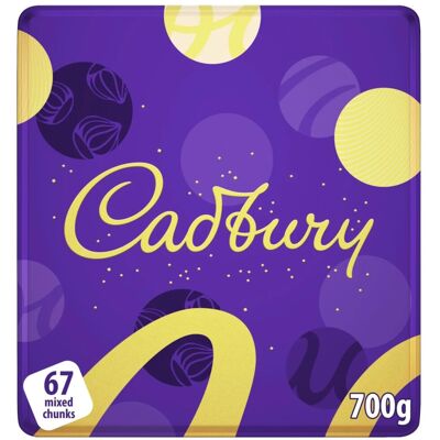 Cadbury Chocolate Chunks Festive Selection Tin a Delicious Mix of Your Favo Cadbury Chocolate Chunks Festive Selection Tin a Delicious Mix of Your Favo
