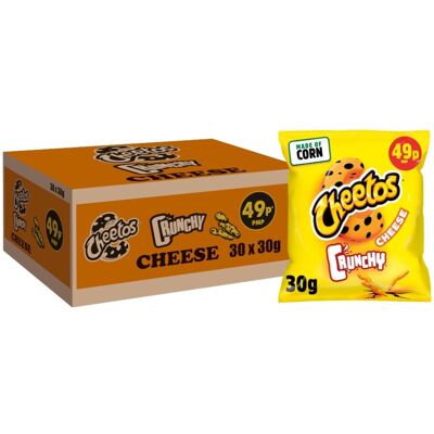 Cheetos Crunchy Cheese Snacks Crisps 49p RRP PMP 30g Case of 30 Cheetos Crunchy Cheese Snacks Crisps 49p RRP PMP 30g Case of 30