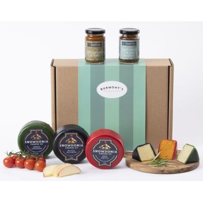 Burmont's Speciality Gifts Snowdonia Cheese Company Gift Hamper Containing Three 200g Truckles Little Burmont's Speciality Gifts Snowdonia Cheese Company Gift Hamper Containing Three 200g Truckles Little