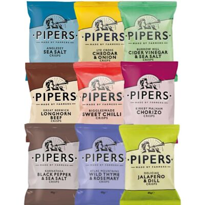 Pipers Crisps Mixed Case 24x40 Mixed Between 8 Flavours Pipers Crisps Mixed Case 24x40 Mixed Between 8 Flavours