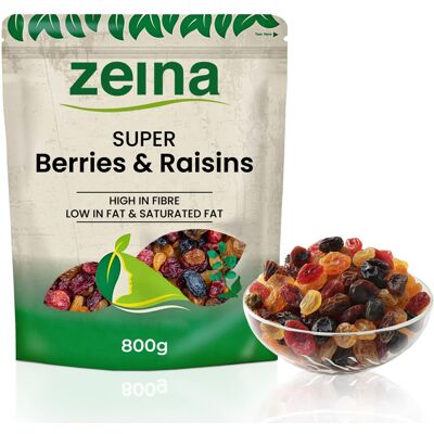 zeina LOVE OUR FOOD Zeina Super Berries Raisins Mix 800g – Premium Vegan Dried Fruit Snack wit zeina LOVE OUR FOOD Zeina Super Berries Raisins Mix 800g – Premium Vegan Dried Fruit Snack wit