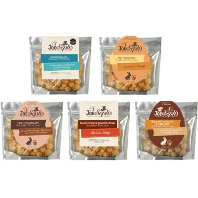 Joe & Seph's Joe Sephs Easter Popcorn Tasting Selection 5x30g Gingerbread Salted Carame Joe & Seph's Joe Sephs Easter Popcorn Tasting Selection 5x30g Gingerbread Salted Carame