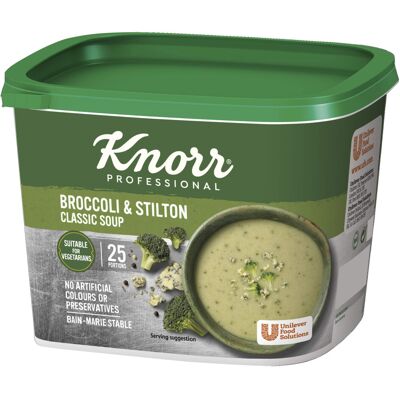 Knorr Classic Broccoli and Stilton Soup Mix 25 Portions Makes 425 Litress Knorr Classic Broccoli and Stilton Soup Mix 25 Portions Makes 425 Litress